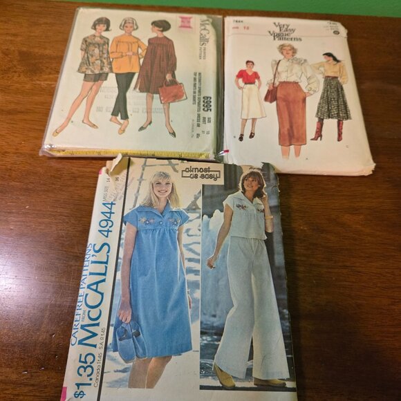 Womens sewing pattern mixed lot vintage 60s/70s skirt, dress, jacket unverified - Picture 4 of 5
